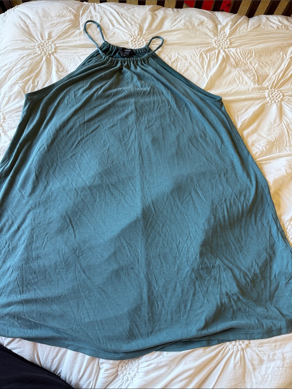 ✅Forever 21 brand darker Green Halter Swing Dress/cover up. Soft. MEDIUM